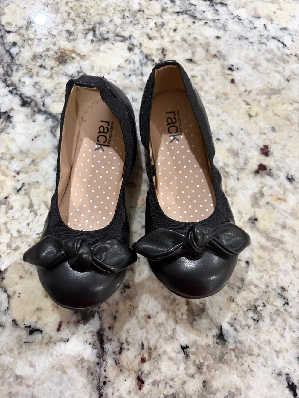 Girls' Sz11 Black Bow Ballet Flats - Nordstrom Rack